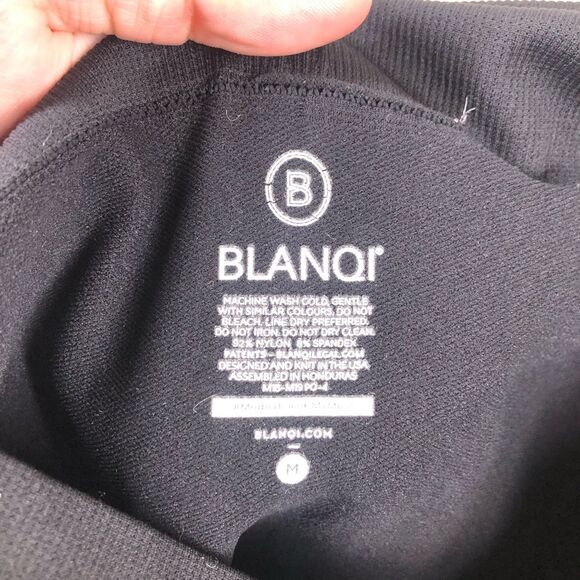 BLANQI Everyday Maternity Belly Support Full Coverage Seamless Leggings Black M - Picture 3 of 4